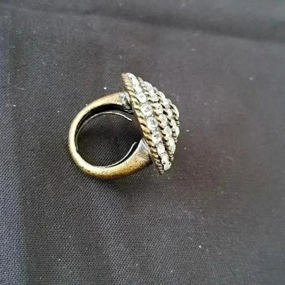 𝅺RING BURNISHED GOLD, ADJUSTABLE TO SIZE 7 - Picture 3 of 5